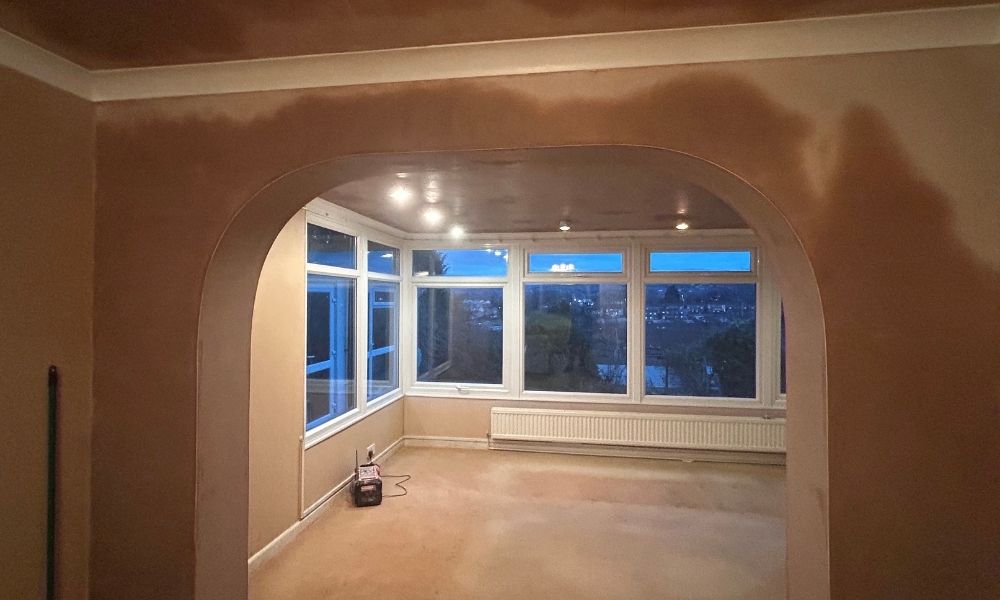Plastering Plymouth - Finished Plastered Living Room - DS Plastering and Decorating